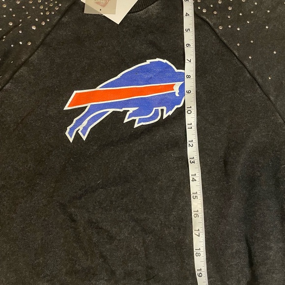 Game Day Couture Buffalo Bills Women's studded Terry Sweatshirt charcoal Size L - Picture 7 of 7